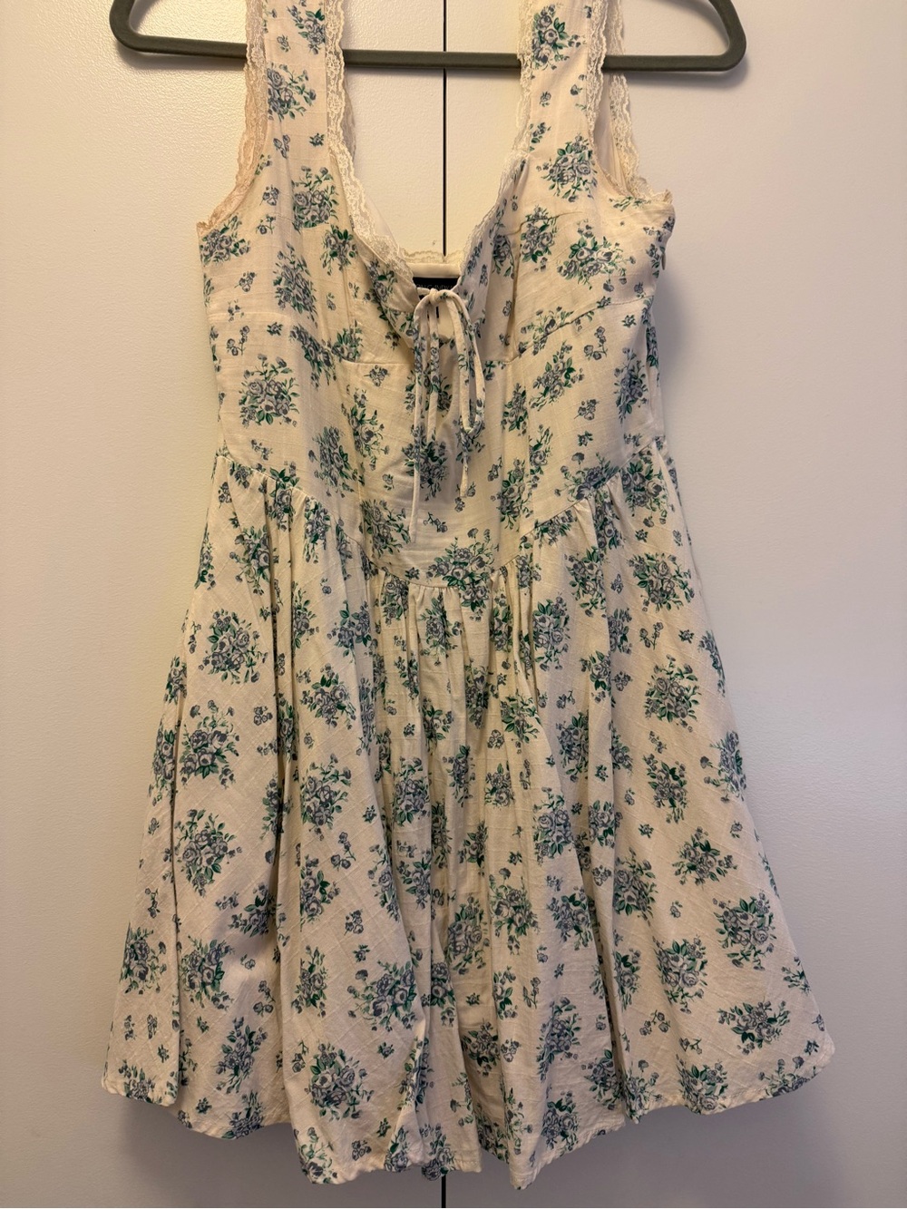 Cotton Candy Cream Sundress with Floral Print